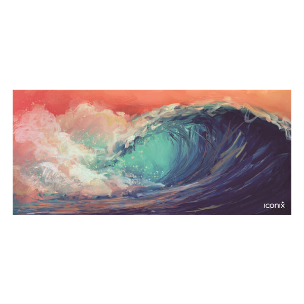 Ride The Wave Full Desk Coverage Gaming and Office Mouse Pad Mouse Pads Iconix 