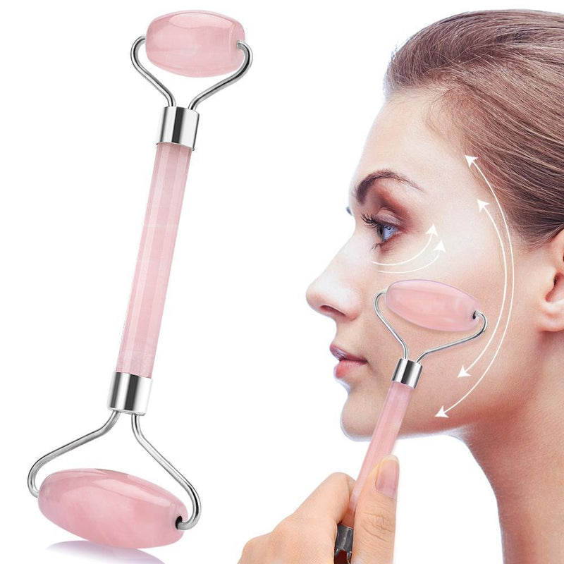 Rose Quartz Facial Massage Jade Roller Iconix 