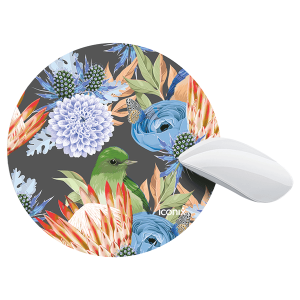 Round Floral Fest Mouse Pad Mouse Pads Iconix 