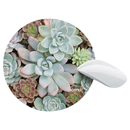Round Glowing Succulents Mouse Pad Mouse Pads Iconix 