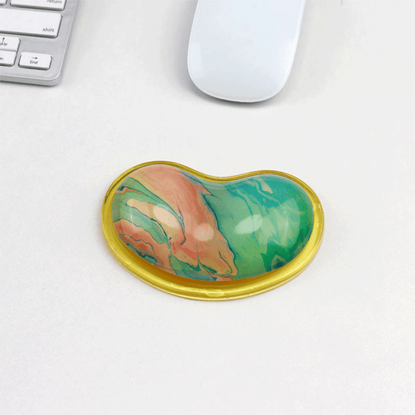 Silicone Crystal Wrist Support Pad - Green Marble Mouse Pads Iconix 