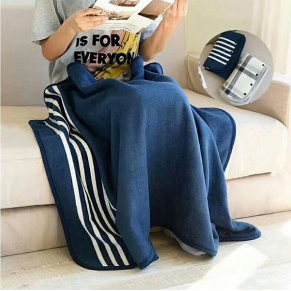 Soft And Comfortable Travel Blanket Iconix Navy Blue 