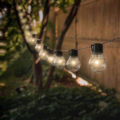 Solar Powered Retro Bulb String Of 10 LED Lights Lighting Iconix 