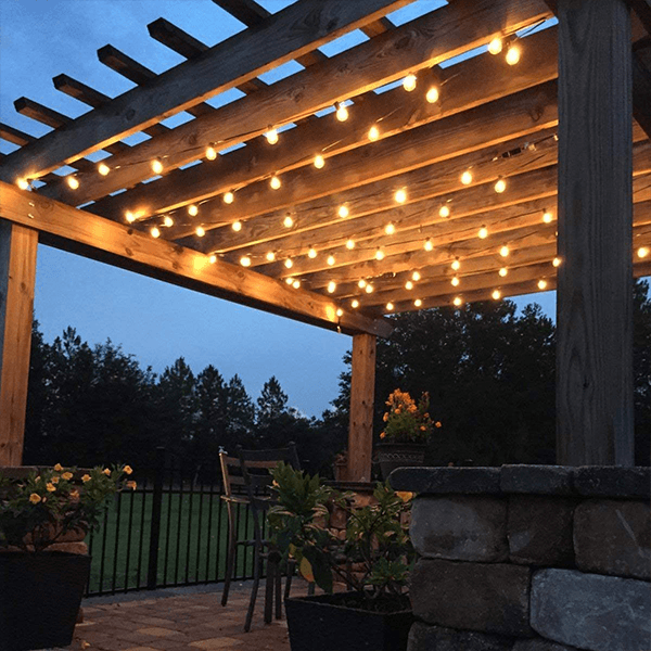 Solar Powered Retro Bulb String Of 10 LED Lights Lighting Iconix 