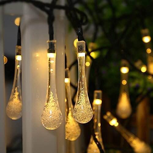 Iconix a 30-LED Solar Raindrop String Fairy Light