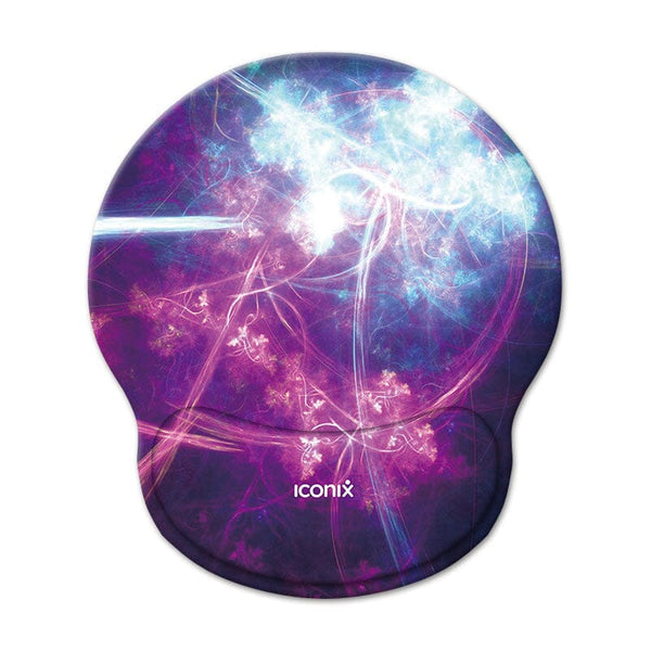 Space Burst Mouse Pad with Gel Wrist Guard Support Mouse Pads Iconix 