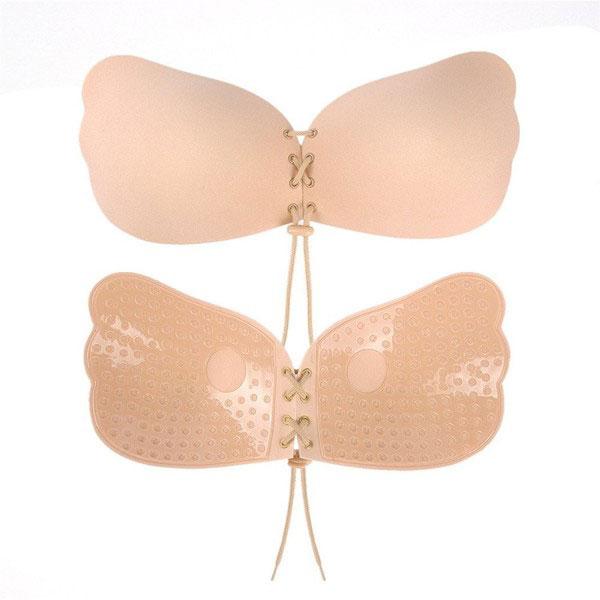 Aublary Strapless Sticky Bra Self Adhesive Bra Backless Invisible Push up  Bra Reusable Silicone Bra Women