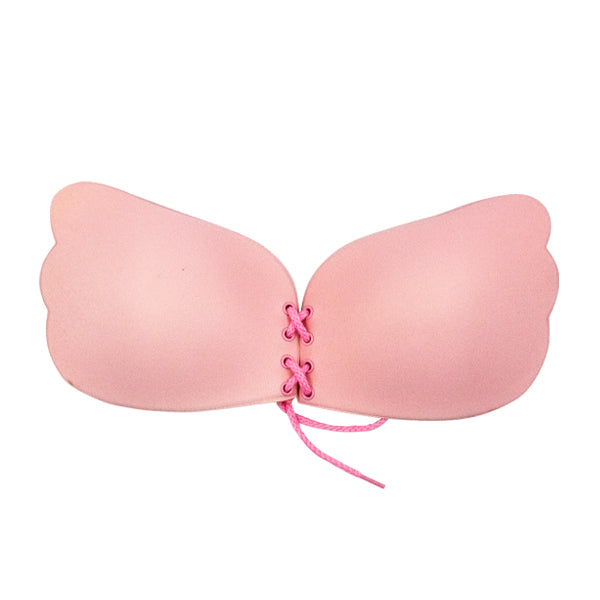 Strapless Backless Adhesive Invisible Push-up Reusable Butterfly Bra - Pink Invisible Bras Iconix 