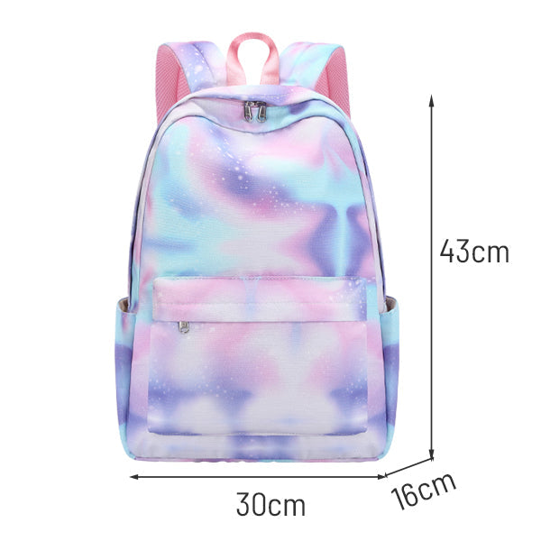 Student Tie-dye Backpack – Pink and Purple Universe Tie-Dye Backpacks Iconix 