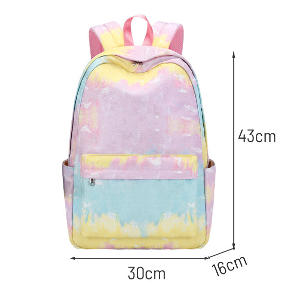 Student Tie-dye Backpack – Pink and Yellow Tie-Dye Backpacks Iconix 