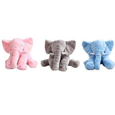 Stuffed Elephant Plush Toy - Available in Grey, Pink ,Purple,Yellow or Blue Colours Kids Iconix 