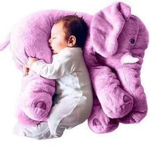 Stuffed Elephant Plush Toy - Available in Grey, Pink ,Purple,Yellow or Blue Colours Kids Iconix Purple 