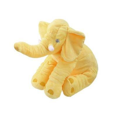 Stuffed Elephant Plush Toy - Available in Grey, Pink ,Purple,Yellow or Blue Colours Kids Iconix Yellow 