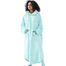 Teal Oversized Floor-Length Body Blanket Hoodie Adult Blanket Hoodies Iconix 