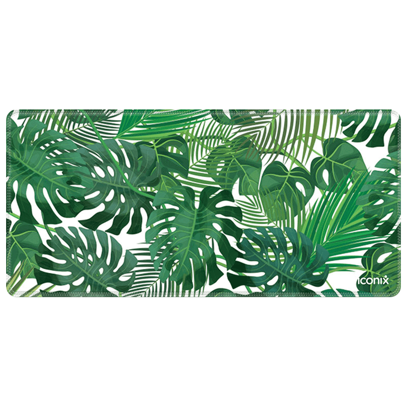 Tropical Leaf Full Desk Coverage Gaming and Office Mouse Pad Mouse Pads Iconix 