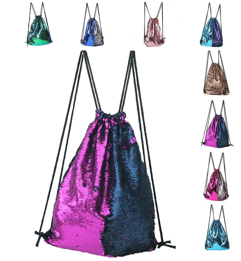 Two Colour Sequin Mermaid Drawstring Bag Iconix 