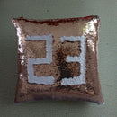 Two Way Mermaid Sequin Pillow or Cushion Iconix Rose Gold/White 