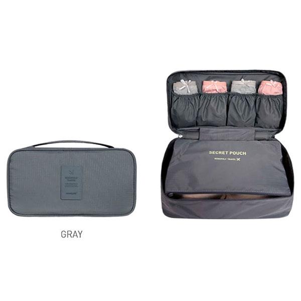 Underwear Travel Organiser (Holds 8 or More Items) Iconix Grey 
