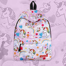 Unicorn Rainbow Printed Kids Backpack - Light Pink Backpack Iconix 