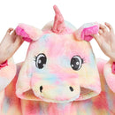 Unisex Multi-coloured Unicorn Oversized Plush Blanket Hoodie Adult Blanket Hoodies Iconix 