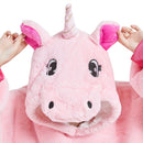 Unisex Pink Unicorn Oversized Plush Hooded Blanket Adult Blanket Hoodies Iconix 