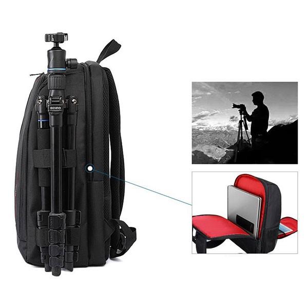 Water-Resistant Breathable Camera Backpack with Tripod Strap Iconix 