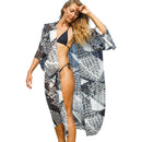 Women's Black and White Prism Beach Cover-up beach cover-ups Iconix 