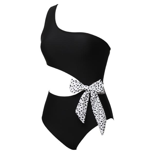 Women's Black Bow One-piece Swimwear Bikini Iconix 