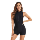 Women's Black Persuasion Sleeveless Boxer Swimwear Long Sleeve Swimwear Iconix 