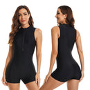 Women's Black Persuasion Sleeveless Boxer Swimwear Long Sleeve Swimwear Iconix 