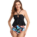 Women's Black Tropic Crossover Two-piece Bikini bikinis Iconix 