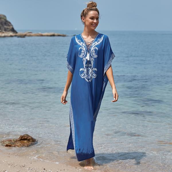 Women's Blue Beauty Beach Cover-up Beach Cover-Up Iconix 