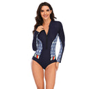 Women's Blue Bonds Long Sleeve Zip Swimwear Long Sleeve Swimwear Iconix 