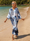 Women's Blue Love Beach Cover Up Beach Cover Ups Iconix 