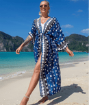 Women's Blue Summer Rain Beach Cover Up Beach Cover Ups Iconix 