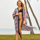 Women's Colourful Stripe Beach Cover-up Beach Cover-Up Iconix 