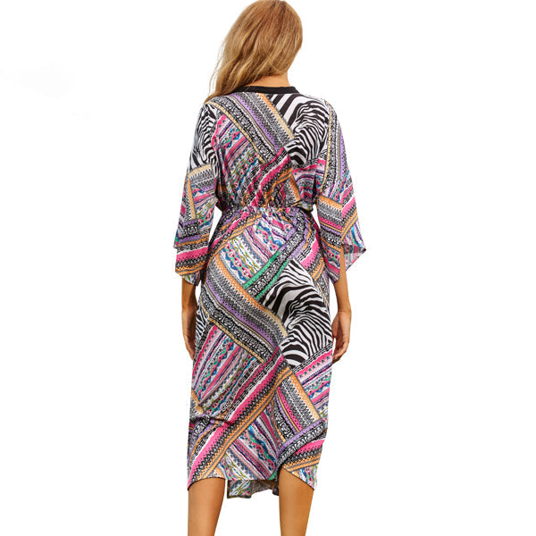 Women's Colourful Stripe Beach Cover-up beach cover-ups Iconix 