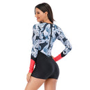 Women's Coral Collision Long Sleeve Boxer Swimwear Long Sleeve Swimwear Iconix 