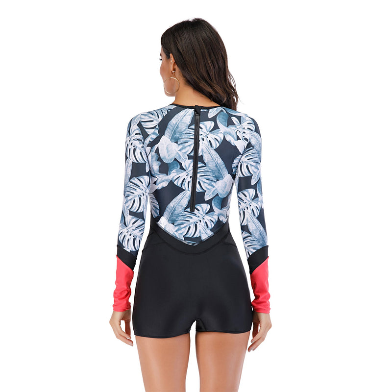 Women's Coral Collision Long Sleeve Boxer Swimwear Long Sleeve Swimwear Iconix 