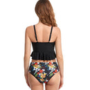 Women's Floral Bold Black Two-piece Bikini Bikini Iconix 