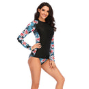 Women's Floral Island Long Sleeve Two-Piece Bikini Long Sleeve Swimwear Iconix 