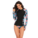 Women's Floral Island Long Sleeve Two-Piece Bikini Long Sleeve Swimwear Iconix 