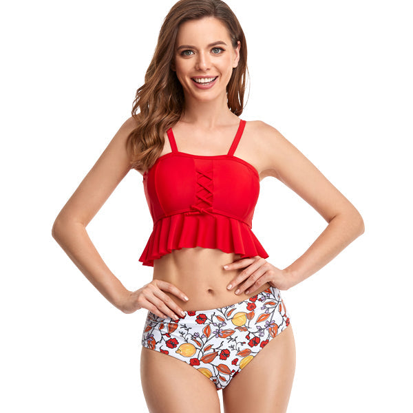 Women's Floral Radical Red Two-piece Bikini bikinis Iconix 