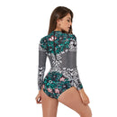 Women's Flower Creation Long Sleeve Swimwear Long Sleeve Swimwear Iconix 