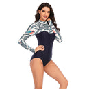 Women's Forest Fresh Long Sleeve Zip Swimwear Long Sleeve Swimwear Iconix 