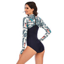 Women's Forest Fresh Long Sleeve Zip Swimwear Long Sleeve Swimwear Iconix 