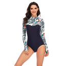 Women's Forest Fresh Long Sleeve Zip Swimwear Long Sleeve Swimwear Iconix 