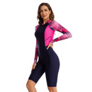 Women's Hot Pink Crush Long Sleeve Shorts Swimwear Long Sleeve Swimwear Iconix 