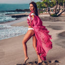 Women's Hot Pink Polka Beach Cover-up Beach Cover-Up Iconix 
