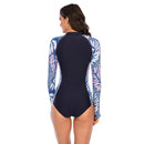 Women's Indigo Long Sleeve Zip Swimwear Long Sleeve Swimwear Iconix 